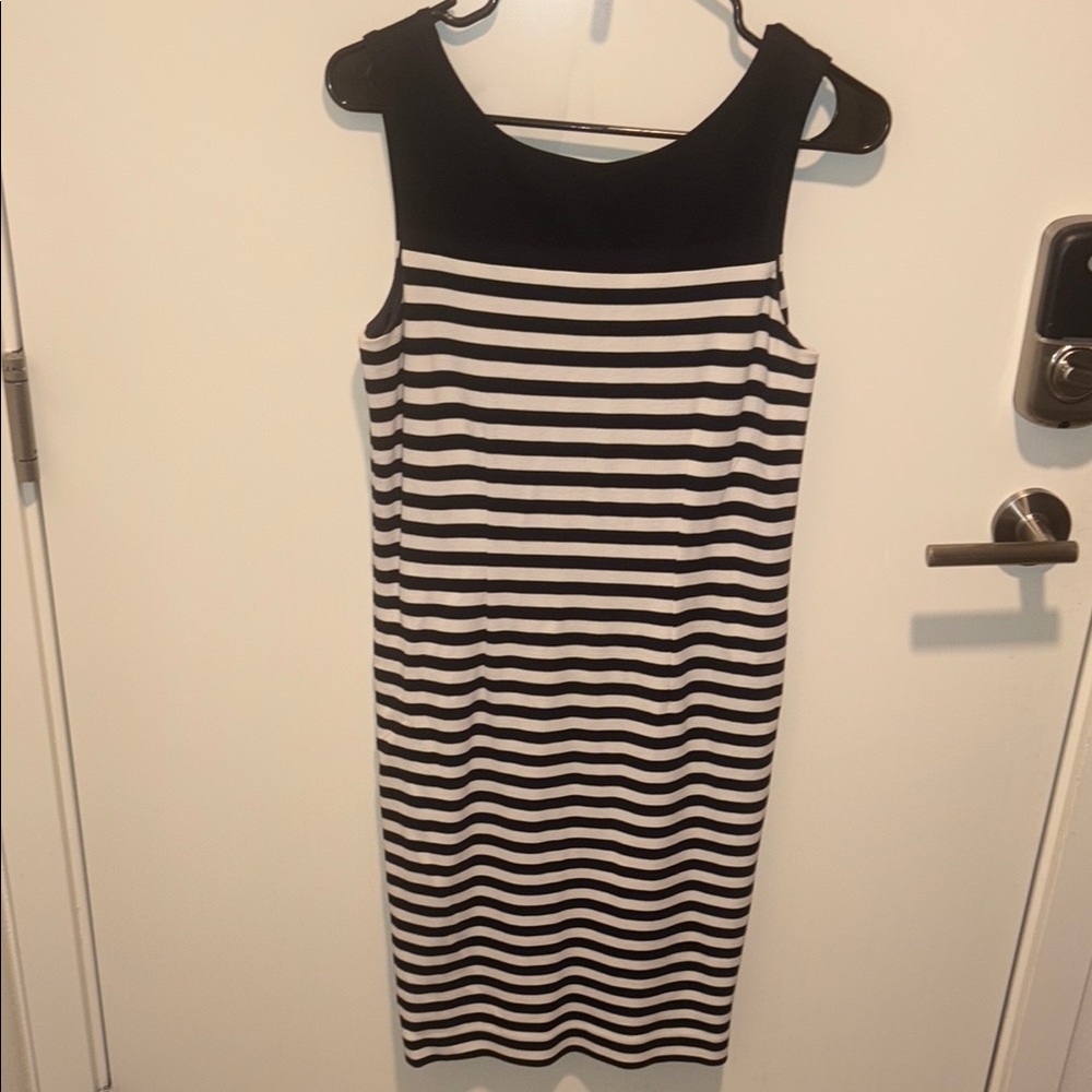 Banana Republic Black and White Sheath Mini Dress